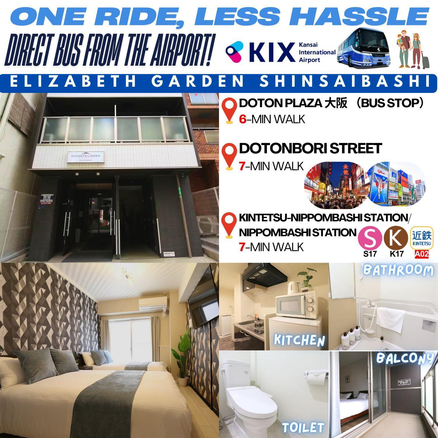 Elizabeth Garden Shinsaibashi Apartment Osaka Exterior photo